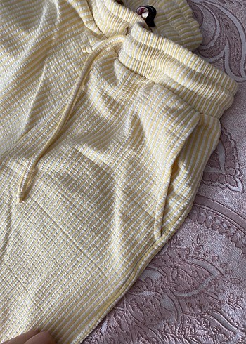 Çizgili cepli palazzo pantolon - Görsel 4