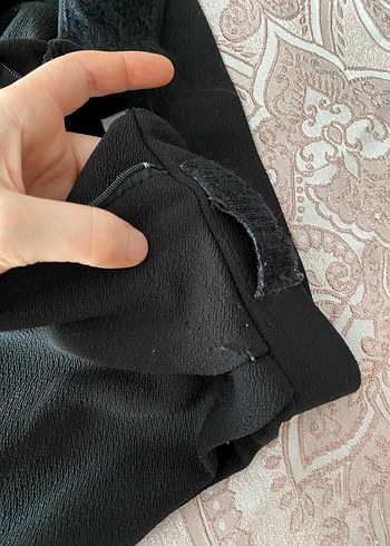 Siyah Kemerli Kadın Kumaş Pantolon - Görsel 4