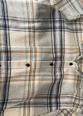 Kadın Gri Uzun Kollu Kareli Gömlek - Görsel 4