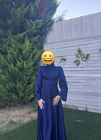 Tesettür saten abiye