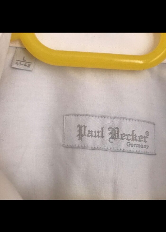 Paul Becker beyaz gömlek L beden - Görsel 2
