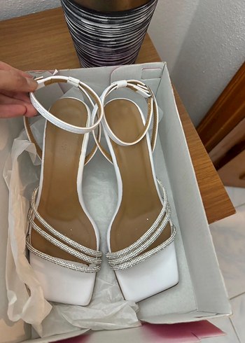 Beyaz Kadın Abiye Ayakkabı - Görsel 4