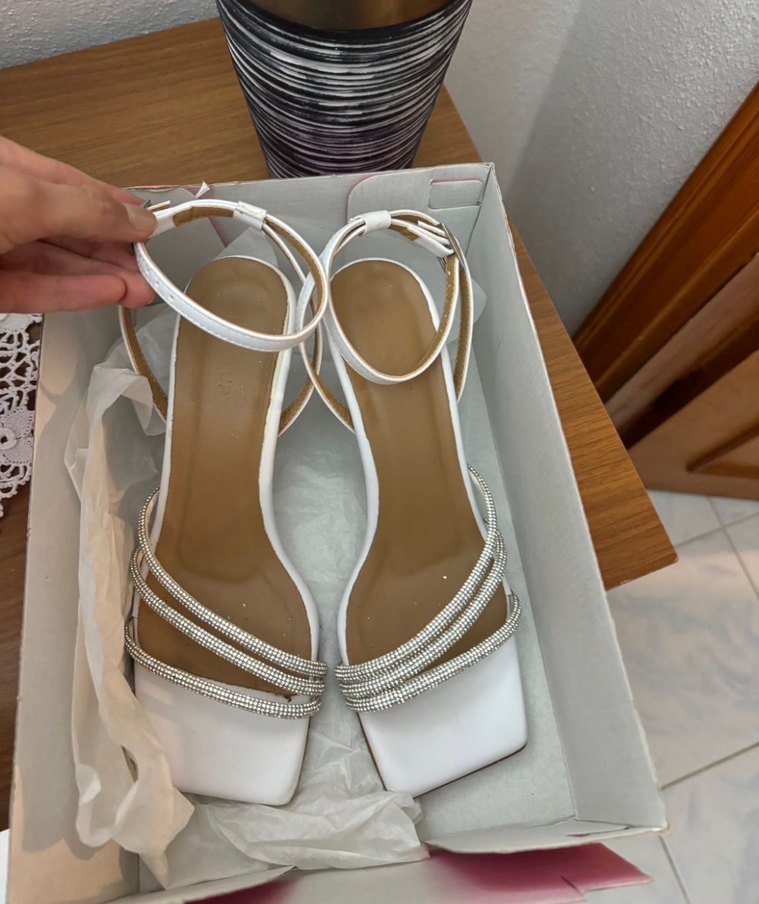 Beyaz Kadın Abiye Ayakkabı - Görsel 4