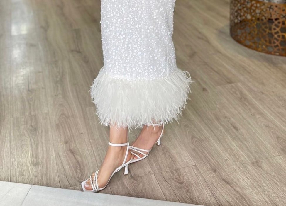 Beyaz Kadın Abiye Ayakkabı - Görsel 2