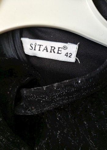 Siyah Simli Tesettür Elbise - Görsel 5