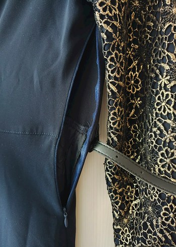 Abiye Lacivert Tesettür Elbise - Görsel 6