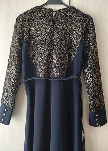 Abiye Lacivert Tesettür Elbise - Görsel 5