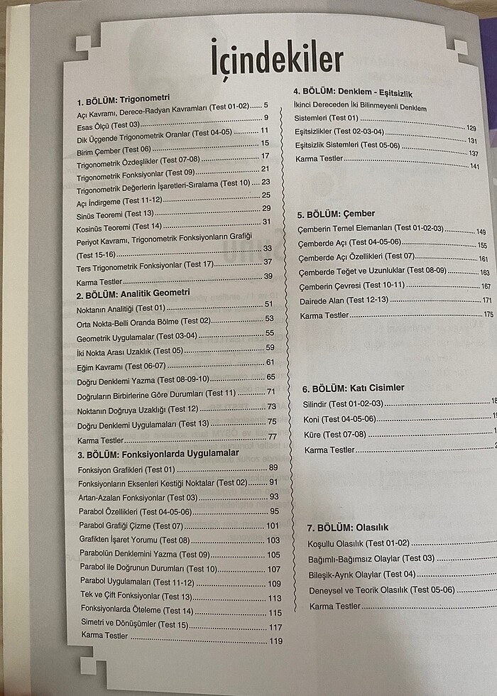 11. Sınıf matematik kitabı - Görsel 2