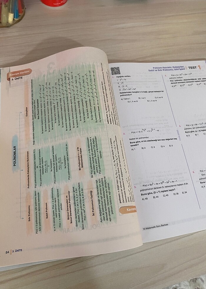 10. Sınıf matematik test kitabı - Görsel 3