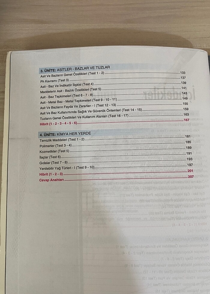 10. Sınıf kimya ve fizik test kitabı - Görsel 4