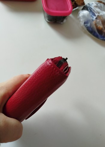 hiç kullanılmadı Kadın hakiki deri Cüzdanı - Görsel 5