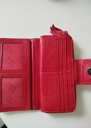 hiç kullanılmadı Kadın hakiki deri Cüzdanı - Görsel 3