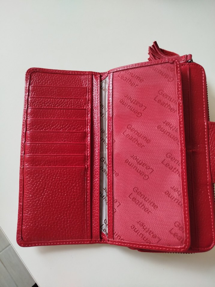 hiç kullanılmadı Kadın hakiki deri Cüzdanı - Görsel 2