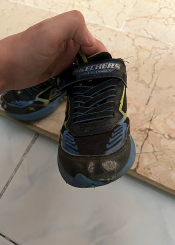 28 Beden mavi Renk Skechers Erkek Çocuk Mavi Biker Spor Ayakkabı