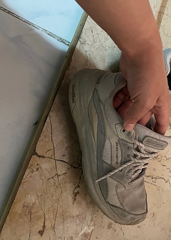 Krem renk Bağcıklı Kadın Spor Ayakkabı