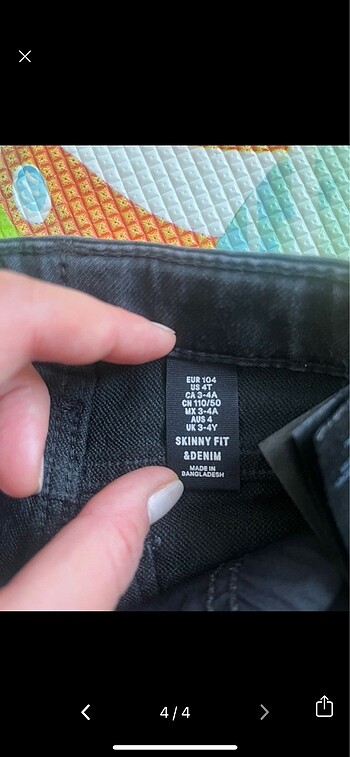 Siyah çocuk jeans