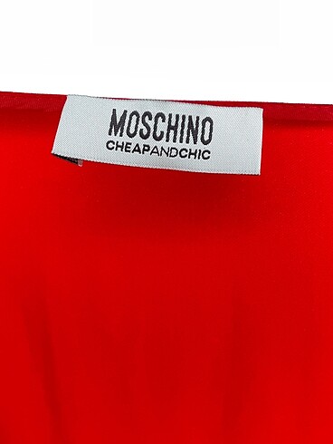 38 Beden kırmızı Renk Moschino Kısa Elbise %70 İndirimli.