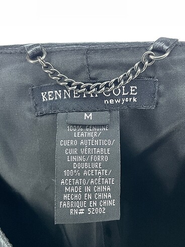 m Beden siyah Renk Kenneth Cole Deri Ceket %70 İndirimli.