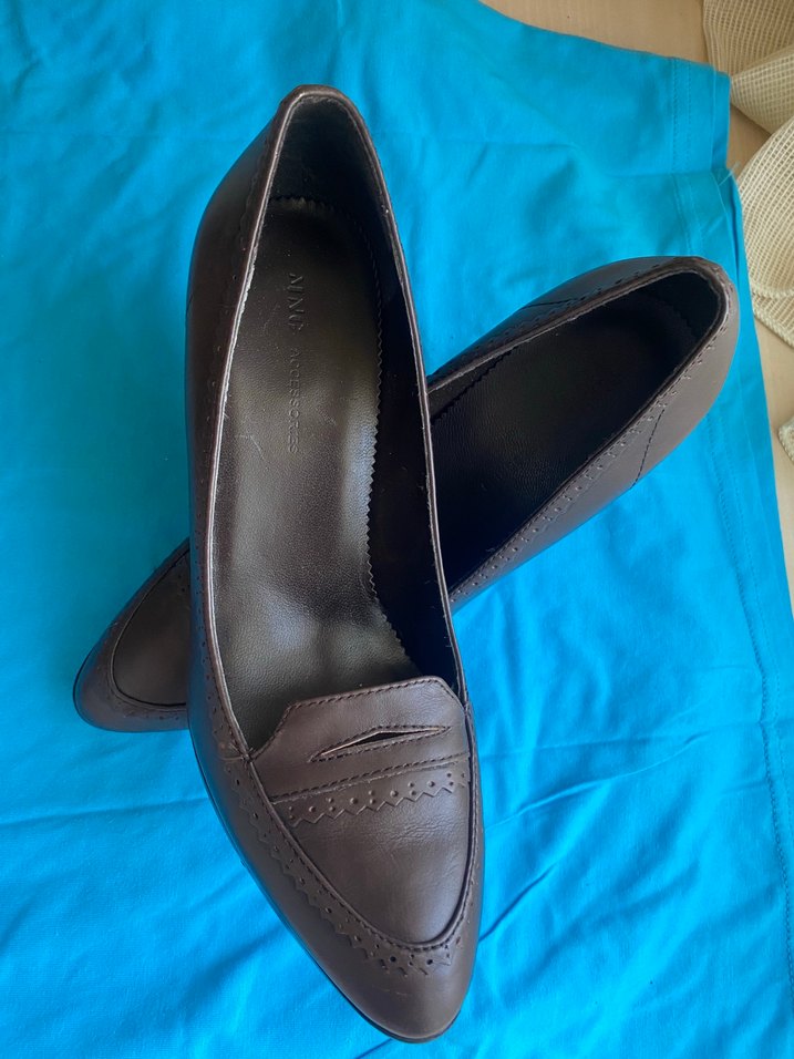 Kahverengi Kadın Stiletto Ofis Ayakkabısı - Görsel 4