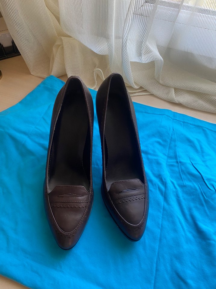 Kahverengi Kadın Stiletto Ofis Ayakkabısı - Görsel 2