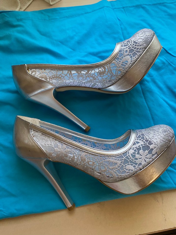 Dantel Detaylı Yüksek Topuklu Kadın Abiye Ayakkabı - Görsel 4