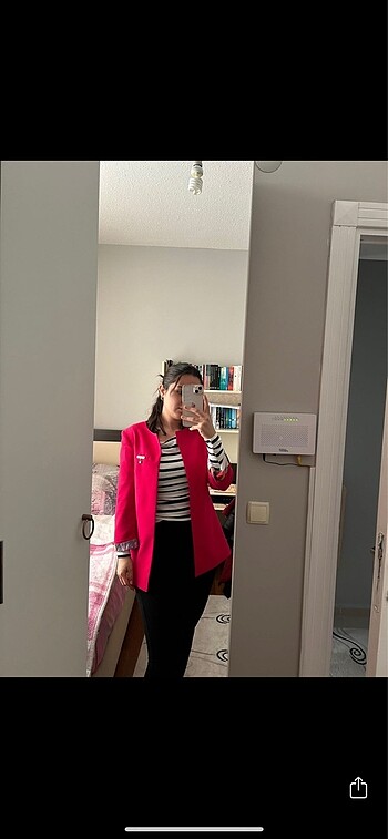 Pembe Blazer Ceket