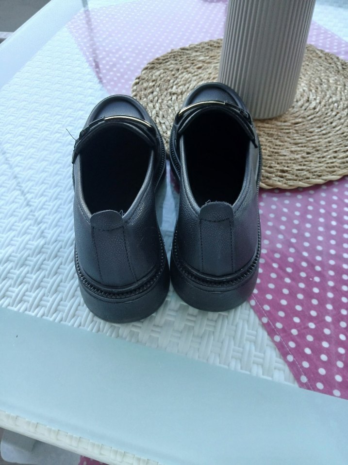 Siyah Tokalı Blok Topuklu Kadın Loafer - Görsel 3