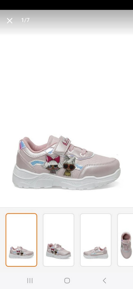 Kız Çocuk Pembe Velcro Bağcıklı Spor Ayakkabı - Görsel 3