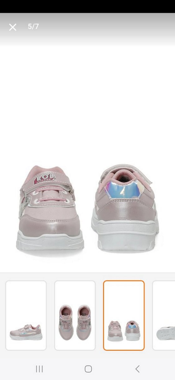 Kız Çocuk Pembe Velcro Bağcıklı Spor Ayakkabı - Görsel 2