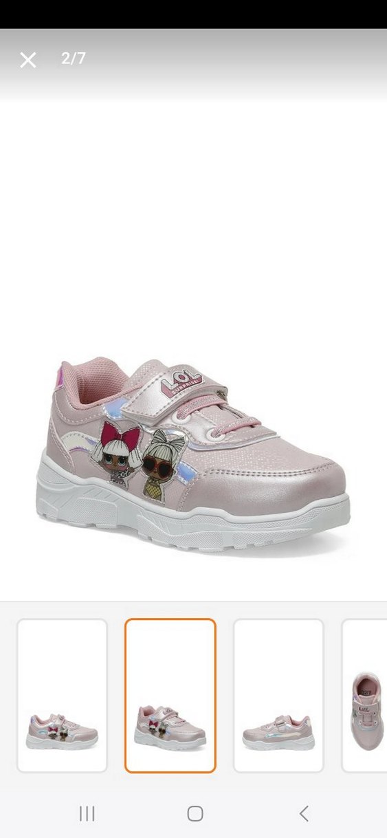 Kız Çocuk Pembe Velcro Bağcıklı Spor Ayakkabı - Görsel 4