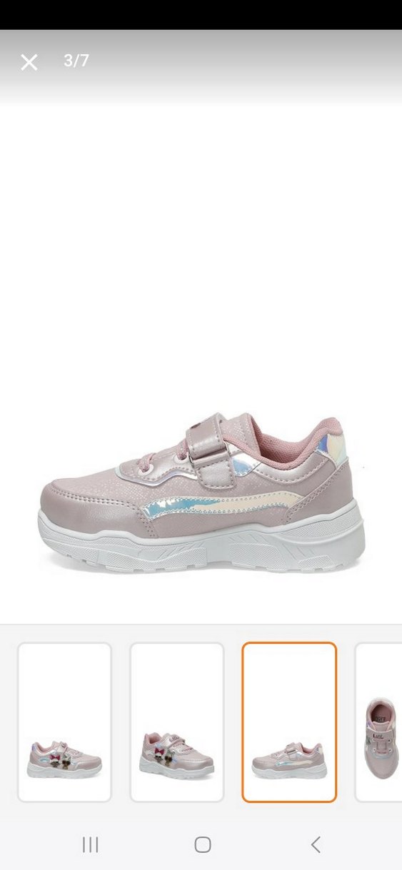 Kız Çocuk Pembe Velcro Bağcıklı Spor Ayakkabı - Görsel 5