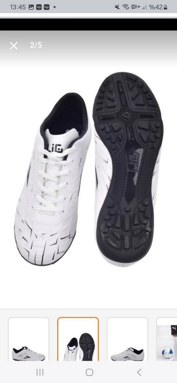 Beyaz Erkek Futbol Ayakkabısı - Görsel 3