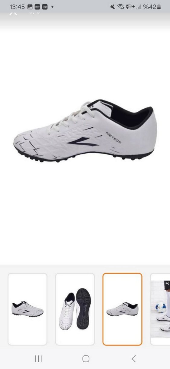 Beyaz Erkek Futbol Ayakkabısı - Görsel 2