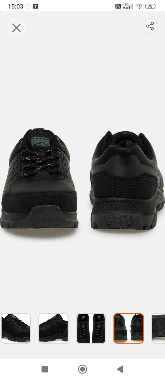 Erkek Siyah Yılan Desenli Spor Ayakkabı - Görsel 3