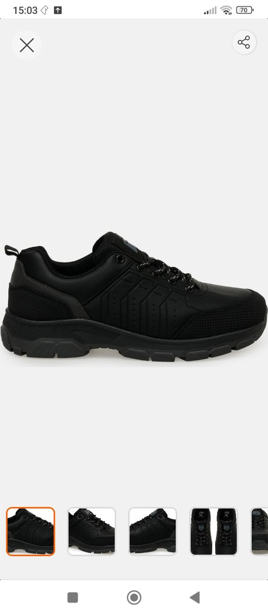 Erkek Siyah Yılan Desenli Spor Ayakkabı - Görsel 5