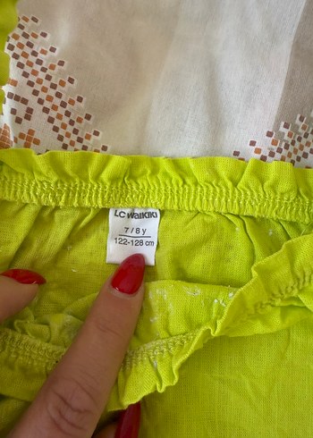 8 Yaş Beden sarı Renk Lcw neon kız tişört