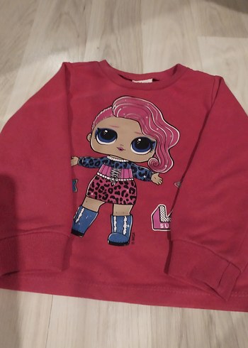 Kız Çocuk Pembe Uzun Kollu Baskılı Tişört - Görsel 2