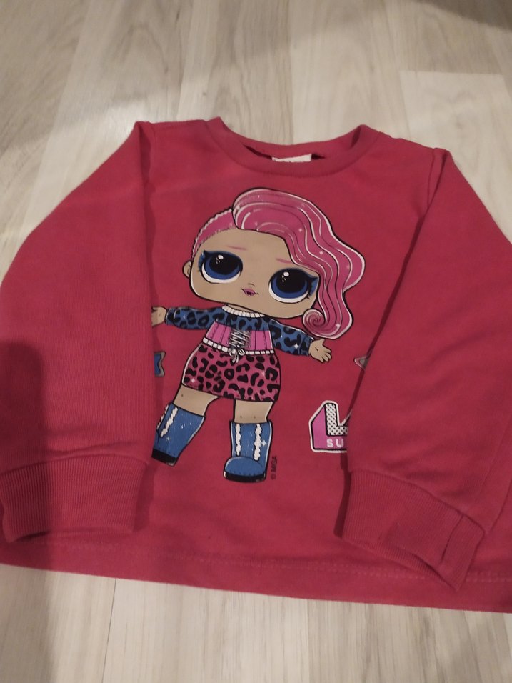 Kız Çocuk Pembe Uzun Kollu Baskılı Tişört - Görsel 2