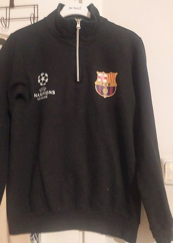 Erkek Siyah Fermuarlı Sweatshirt - Görsel 2