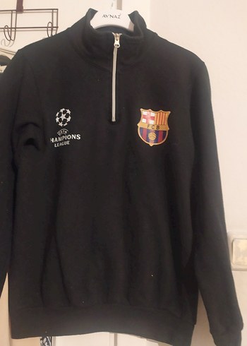 Erkek Siyah Fermuarlı Sweatshirt - Görsel 3