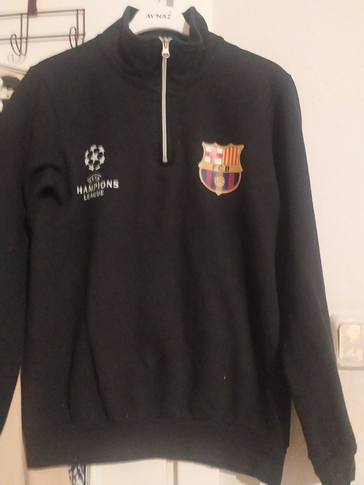 Erkek Siyah Fermuarlı Sweatshirt - Görsel 2