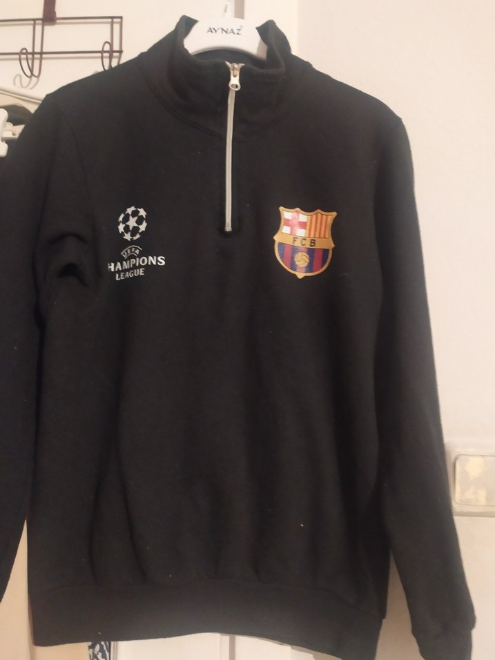 Erkek Siyah Fermuarlı Sweatshirt - Görsel 3