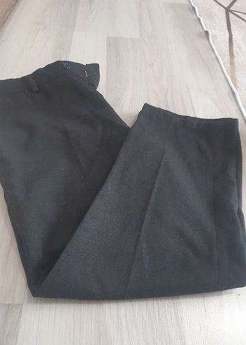 Diğer Siyah Kemerli erkek kumaş pantolon