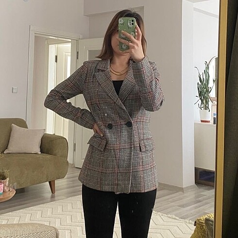 34 Beden gri Renk Blazer Ceket