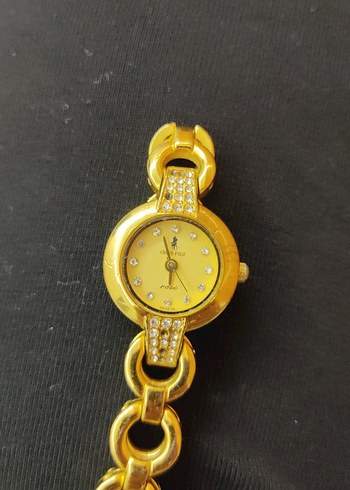 Golden Polo Zincir Detaylı Altın Kadın Kol Saati
