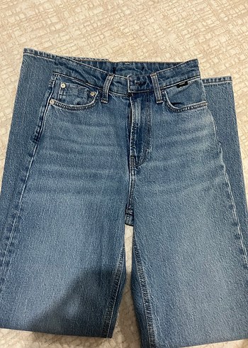 xs Beden Mavi Kadın Regular Fit Midi Kot Pantolon