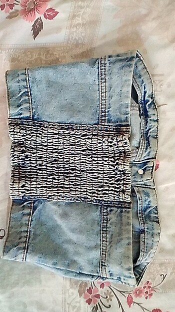 m Beden Kot düğmeli crop