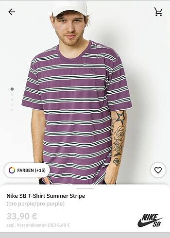 s Beden Nike SB T-Shirt Summer Stripe