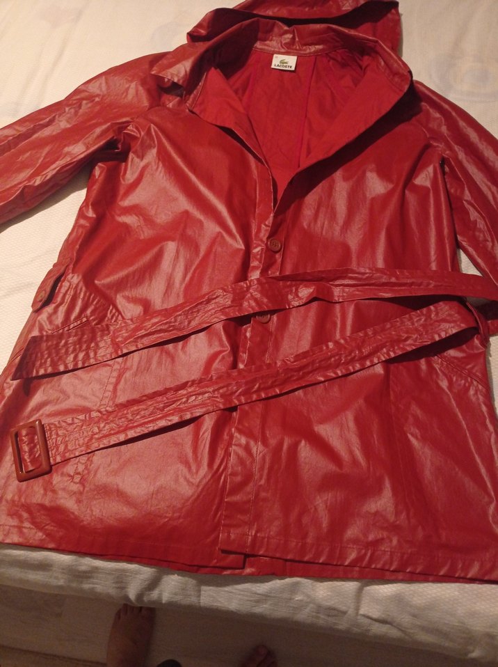 Lacoste Kadın Kırmızı Fermuarlı Yağmurluk - Görsel 3