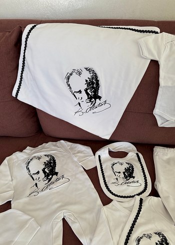 Pamuk Beyaz ATATÜRK Baskılı hastane çıkışı hiç Kullanılmadı - Görsel 3